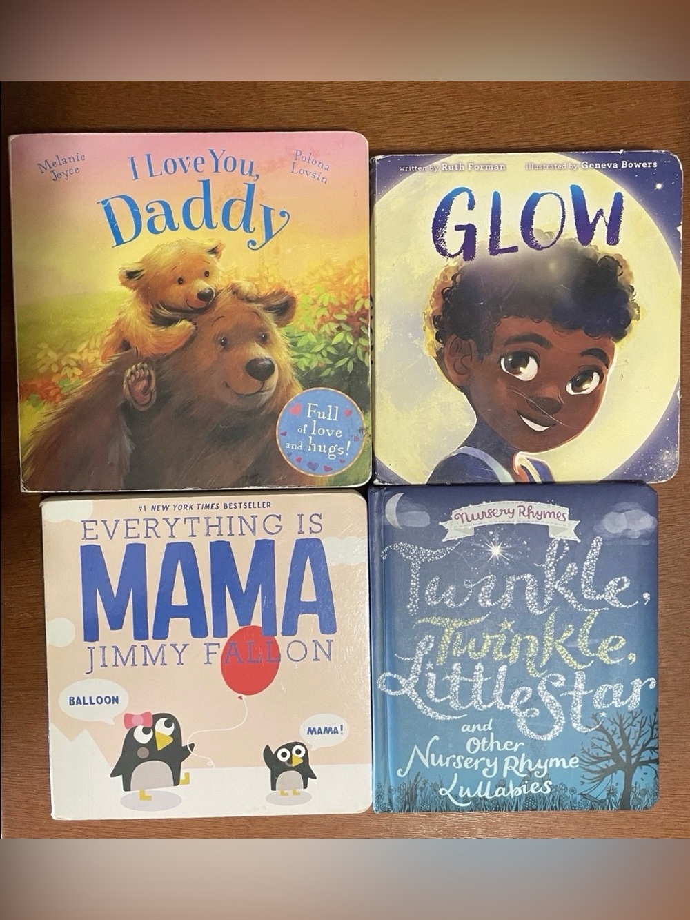 Baby Board Books Lot Of 4 Love You Daddy, Glow, Everything Mama, Twinkle Star